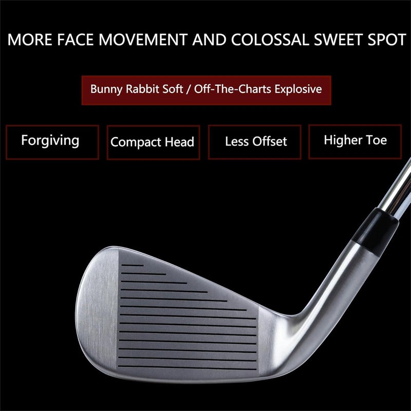 POSSOT Golf Irons Individual,Driving Iron Golf Iron Set for Men 5,6,7,8,9,P,S,W Right Handed with Beginner's Iron Set Regular Flex Steel Shaft, Iron Set - Image 2